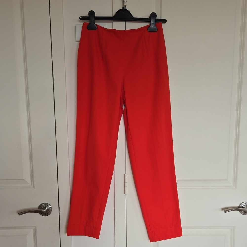 Vibrant Red Straight Leg Women's Pants Us Size 4/Italian Size 40